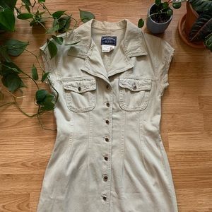 Vintage Khaki Denim Dress